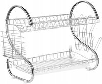 MAESTRO S-vormige vaatdroger - Zilver - Staal - 39x38x24 cm