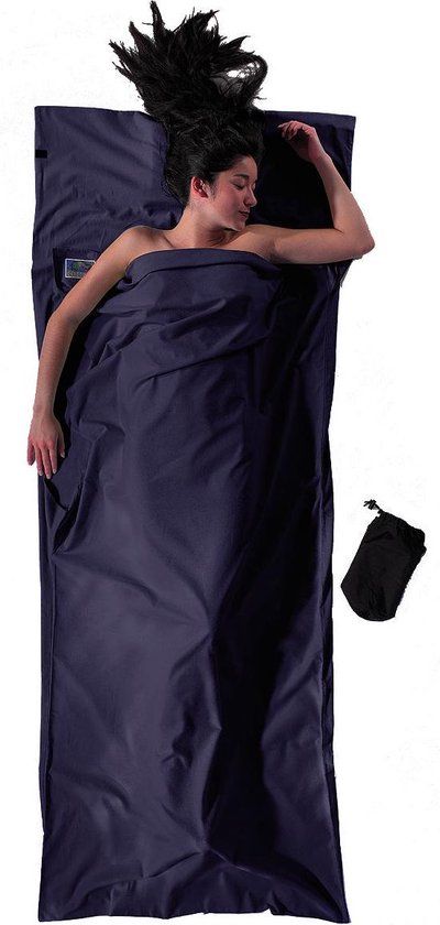Cocoon TravelSheet Katoenen Flanel - Blauw - 220x90cm