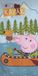 Peppa Pig Strandlaken Kayak 70 x 140 cm Katoen Blauw