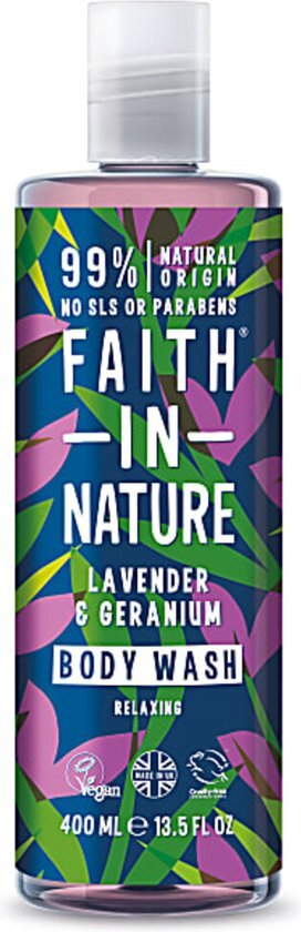 Faith In Nature Douchegel Lavendel &amp; Geranium 400 ml