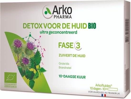 Arkofluids Arkopharma Detox voor de Huid Bio Drinkampullen 10ST