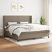 Maison Exclusive - Boxspringbed met matras, taupe, 200x200 cm, gestoffeerd