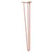 WAGNER Tafelbeen - HAIRPIN LEG - retro-stijl - staal met gepoedercoating koper, 12 x 12 x 71 cm