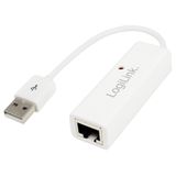 LogiLink UA0144A USB-C naar Ethernet adapter wit