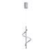 Elegante grijze kroonluchter, metalen behuizing, hoogte 50-100 cm, breedte 16 cm, SMD LED 11 W 3000 K, stijlvolle verlichting voor moderne woningen en kantoren