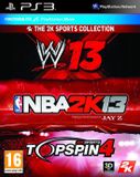 Take Two Interactive NBA 2K13 + WWE 13 + Top Spin 4, PS3 Standard Edition