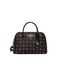 GUESS Emelie Logo Two Comp Satchel Espresso Logo donkerbruin handtas schoudertas