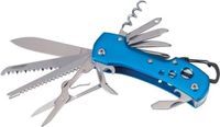 Merkloos / Sans marque Inspirion Gmbh Zakmes met 12 functies - RVS - multitool - blauw