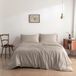 Boomba Housse de couette en bambou Taupe doux Beige 200x220 cm