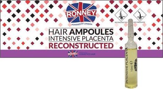 RONNEY Haar Ampullen Intensive Placenta Reconstructed 12x10ml