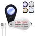 Icecat loupe à LED pour bijoux, grossissement 10x, diamètre 22 mm, 4 modes d'éclairage, USB-C, pliable