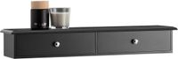 SoBuy FRG43-SCH Wandkast Badkamer - Zwart Houtcomposiet met Laden & Plank