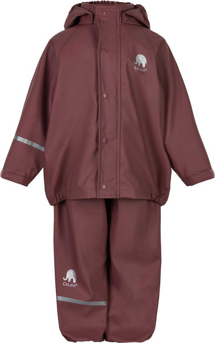 CELAVI - Basic regenpak voor kinderen - Rose Brown - maat 70 (6 Months)