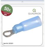 Quadrios 23C521 Ringkabelschoen Dwarsdoorsnede (max.): 2.5 mm² Schachtdiameter: 4.3 mm Deels geïsoleerd Blauw 50 stuk(s)