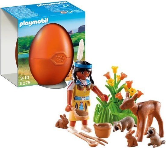 PLAYMOBIL Indianenmeisje met bosdieren