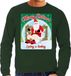 Bellatio Decorations Shoppartners Bv Foute Kersttrui - sweater - Merry Shitmas Losing a Turkey - groen - voor heren - kerstkleding / kerst outfit XL