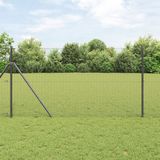 vidaXL Gelast draadhek met grondbevestiging 10 x 1 m PVC-Coated Staal