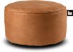 Extreme Lounging b-poufe luxury poef rond voor binnen leatherlook tan 60x40cm