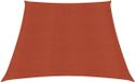 vidaXL Zonnezeil 160 g/m² 3/4x2 m HDPE terracottakleurig