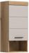 Hioshop Scout badkamerkast wandgemonteerd 1 deur, 1 plank kasjmier decor mat, eiken decor.