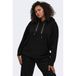 ONLY CARMAKOMA Plus Size hoodie met strass-steentjes - zwart