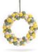Markenlos Wan GmbH Deurkrans in Scandinavische stijl, handgemaakte kogelkrans van vilt, fair-trade, krans om op te hangen, lentedecoratie, diameter 30 cm, geel-groen