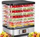 COOCHEER Droogautomaat, dehydrator, met temperatuurregeling, 8 etages, afneembare droogmachine, temperatuurregeling 35-70 °C