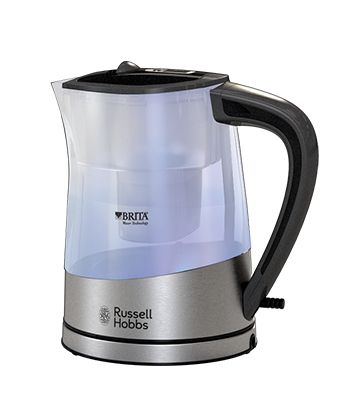 Russell Hobbs Purity Waterkoker - 1L - 2200W - Zwart/Zilver/Transparant