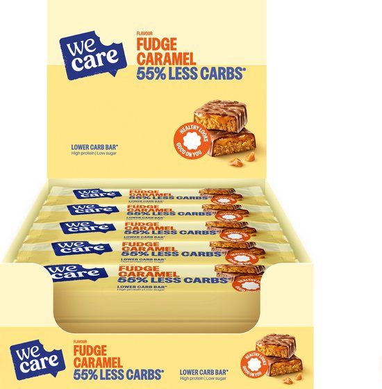WeCare Lower Carb Bar Fudge Caramel - 15 x 60g