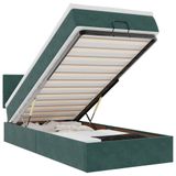 VidaXL Ottoman Bed with Mattress Dark Green Velvet 90x190cm