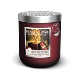 HEART & HOME - Geurkaars op basis van natuurlijke sojawas voor thuis – klein glas kerstmagie – brandduur 30 uur – cadeau, decoratie en geur voor thuis – glazen pot