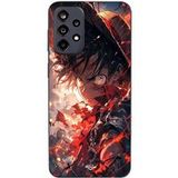 Maniacase Samsung Galaxy A53 4G Hoesje One Piece Luffy Boos Manga Anime
