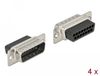 Delock 66709 connecteur de câble D-Sub 15 broches Noir, Argent
