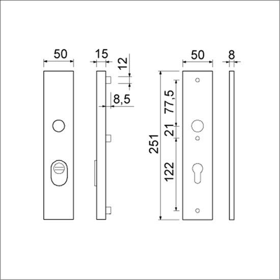 Ami Veiligheidslangschild SKG - alleen buitenzijde - KT 92 - 251 x 50 mm - F1