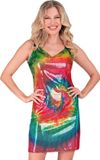 Widmann Pailletten Jurk Hippie Tie Dye Colour Bomb Vrouw XL