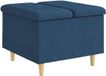 vidaXL - Pouf - Bleu - Tissu - 60 x 60 x 45 cm