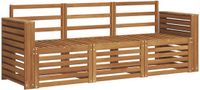 vidaXL - Sofa-Set - 3-zits - Naturel - Massief Acacia Hout