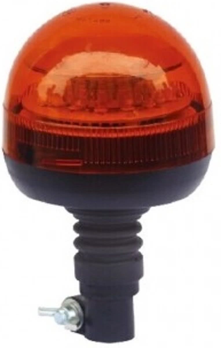 ABC-LED ORANJE Compact zwaailicht - 12 LED - R65 / R10 - E keurmerk - FLEX beugel bevestiging