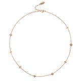 Chic by Lirette Ketting Staal RVS Rome Klaver Rosé Goud 45cm