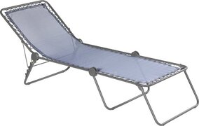 Lafuma Mobilier Siesta L Lounger Batyline with Cannage Phifertex, blauw/grijs