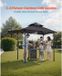 Sans marque auvent BBQ / Gazebo - Pare-fumée de grill - Gris foncé - 243x150x50 cm