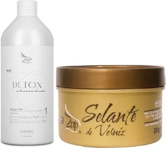ZAP Me Leva Shampoo Detox 1L + Zap banho de Verniz mascara 250g