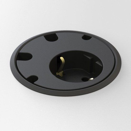 Filex Power Unit - Round - Black - 1 Outlet - 1.5m Cable