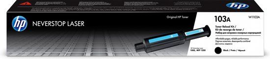 HP 103A Black Original Neverstop Laser Toner Reload Kit - W1103A
