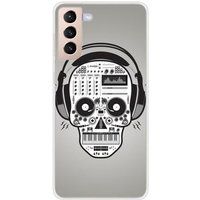 Samsung Galaxy S21 Plus Skull music bedrukt siliconen hoesje