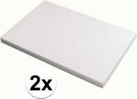 Rayher hobby materialen Rayher Piepschuim schijf/schijven - 2x - wit - 20 x 30 x 2 cm - hobby figuren artikelen - vormen