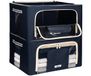 Boîte de rangement rigide pliable pour vêtements avec fermeture éclair, Bleu