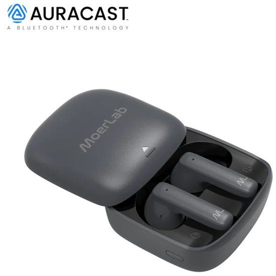 MoerLab hearClear Auracast Draadloze Oordopjes Antraciet