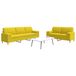 Maison Exclusive - Ensemble de canapés 2 pièces avec coussins décoratifs, tissu jaune clair