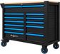 HEXWELT HW-SN-37 Chariot à outils - 12 tiroirs - Noir / Bleu